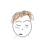sad face drawing by adzwinz123 in Artbitrator
