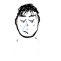 sad face drawing by adzwinz123 in Artbitrator