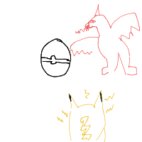 pikachu battling a charizard drawing by player-p8n4ayxej in Artbitrator