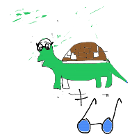 turtle with glasses drawing by adam2 in Artbitrator
