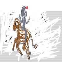 knight riding a horse drawing by lenguyenngankhanh in Artbitrator