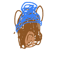 bear with a hat drawing by lenguyenngankhanh in Artbitrator