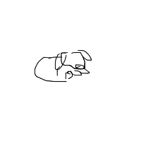 sleepy dog drawing by lilcherrytree in Artbitrator
