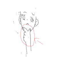 hand on chin drawing by lenguyenngankhanh in Artbitrator