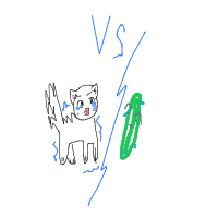 cat vs cucumber drawing by lenguyenngankhanh in Artbitrator