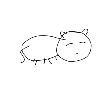sleeping cat drawing by varun in Artbitrator