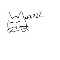 sleeping cat drawing by adam2 in Artbitrator