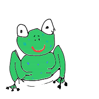 happy frog drawing by adam2 in Artbitrator