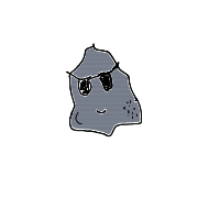 rock with sunglasses drawing by adam2 in Artbitrator