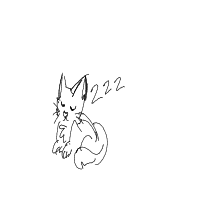 sleeping cat drawing by jaideeru in Artbitrator