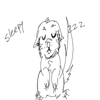 sleepy dog drawing by jaideeru in Artbitrator