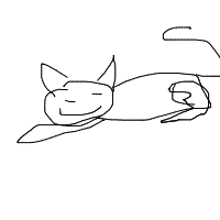 sleeping cat drawing by rudra in Artbitrator