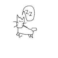 sleeping cat drawing by guest-03fltx4tq in Artbitrator