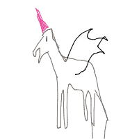 unicorn drawing by itsfluffycloud in Artbitrator