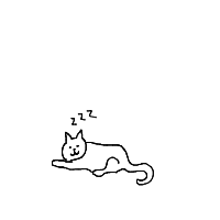 sleeping cat drawing by mundane in Artbitrator