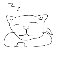 sleeping cat drawing by calixe in Artbitrator