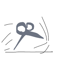 pair of scissors running drawing by gary in Artbitrator