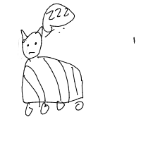 sleeping cat drawing by uhmjeremy in Artbitrator
