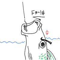 grumpy fish drawing by braxxisthename in Artbitrator