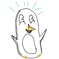 excited penguin drawing by braxxisthename in Artbitrator