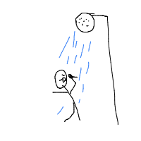 singing in shower drawing by vihtor in Artbitrator