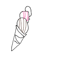 ice cream cone drawing by vihtor in Artbitrator