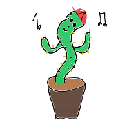 dancing cactus drawing by adam2 in Artbitrator
