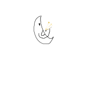 moon eating cheese drawing by ppsharp in Artbitrator