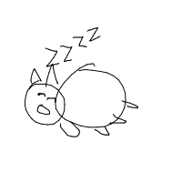 sleeping cat drawing by bang6 in Artbitrator