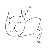 sleeping cat drawing by rooo in Artbitrator
