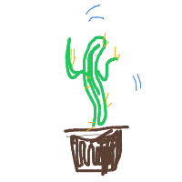 dancing cactus drawing by lenguyenngankhanh in Artbitrator