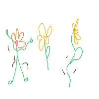 flower dancing drawing by snailfox in Artbitrator