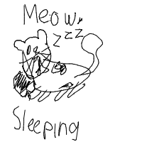 sleeping cat drawing by hdfhdn in Artbitrator