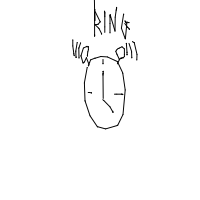 alarm clock ringing drawing by ellllliot in Artbitrator