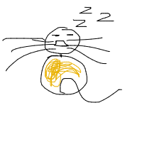 sleeping cat drawing by shikha in Artbitrator