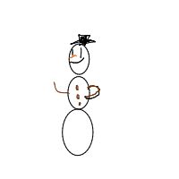 waving snowman drawing by guest-aebkc2x7l in Artbitrator