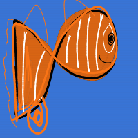 clownfish drawing by ilovetodrawww in Artbitrator