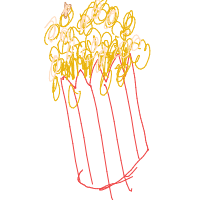 popcorn overflowing drawing by roach in Artbitrator