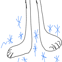 cold feet drawing by roach in Artbitrator