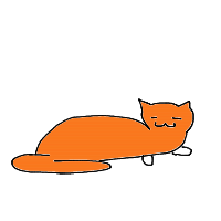 sleeping cat drawing by sirgooberthetoasted in Artbitrator
