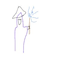 wizard casting spell drawing by befitmessi in Artbitrator