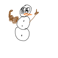 waving snowman drawing by stefi1223 in Artbitrator