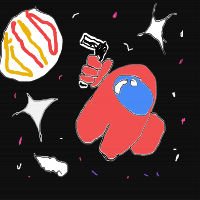 astronaut floating away drawing by stefi1223 in Artbitrator