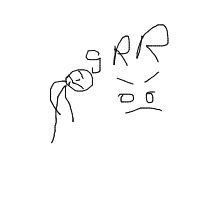 angry face drawing by saad in Artbitrator
