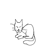 sleeping cat drawing by vitooor in Artbitrator
