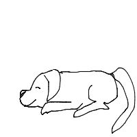 sleepy dog drawing by vitooor in Artbitrator