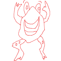 happy frog drawing by animationdell in Artbitrator