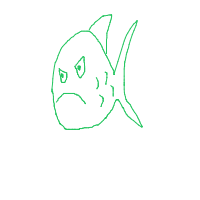 grumpy fish drawing by animationdell in Artbitrator