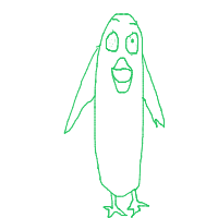 excited penguin drawing by animationdell in Artbitrator