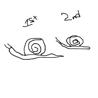 snail racing drawing by complexity in Artbitrator